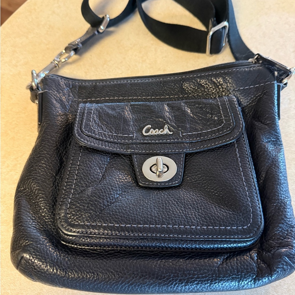 Coach Dark Leather Crossbody Bag